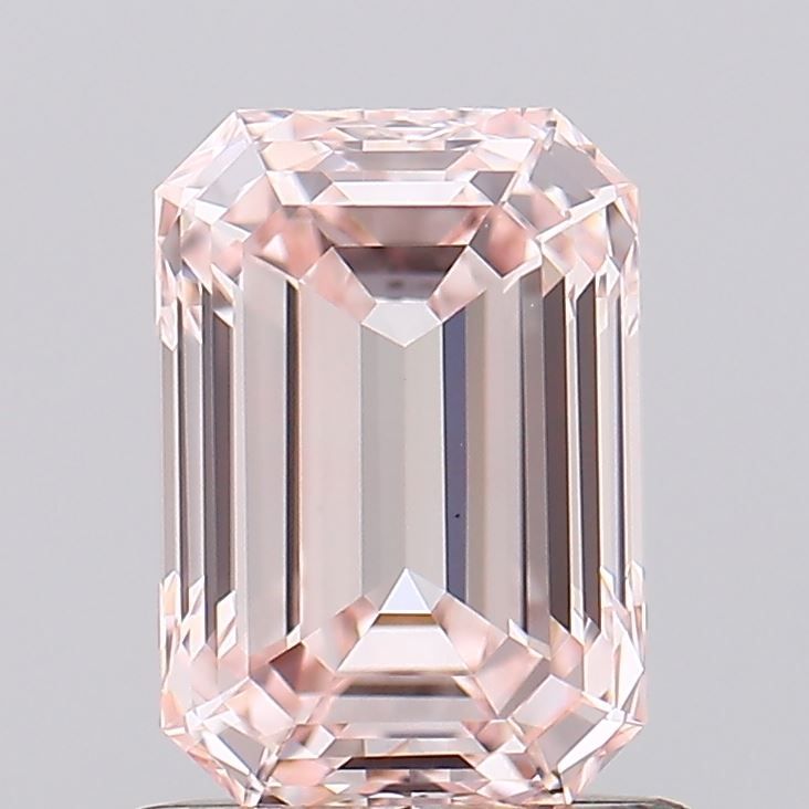Lab-Grown Emerald Diamond - 1.01 Carats, Light Pink Color, VS1 Clarity - Certified by IGI - Report Number: 629493790