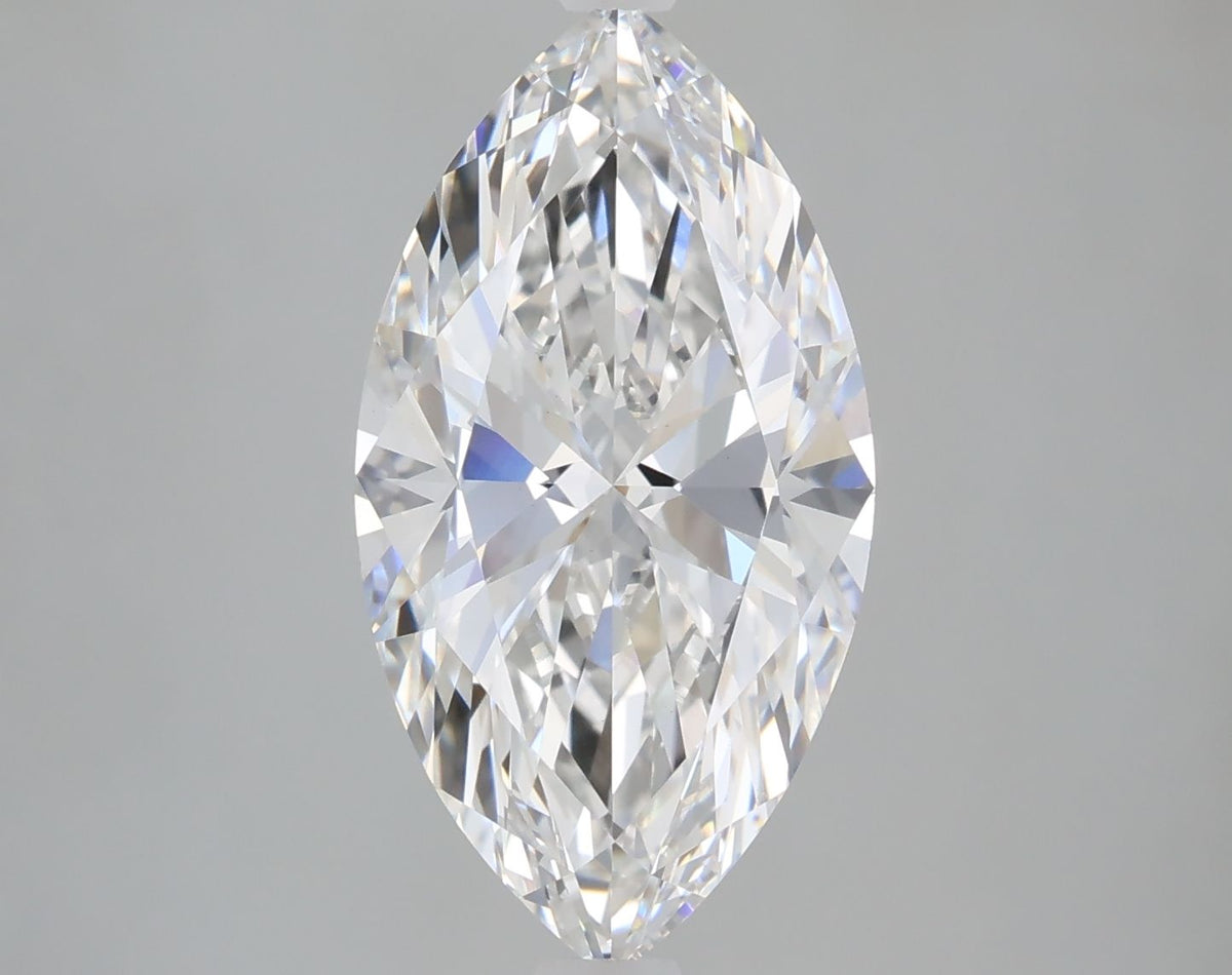 Lab-Grown Marquise Diamond - 3.08 Carats, F Color, VS1 Clarity - Certified by IGI - Report Number: LG713580753