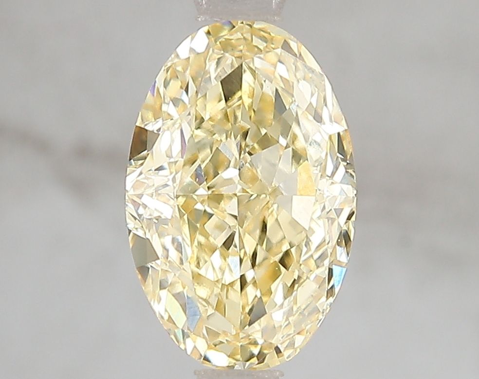 Lab-Grown Oval Diamond - 2.59 Carats, Fancy Intense Yellow Color, VVS2 Clarity - Certified by IGI - Report Number: LG671493366