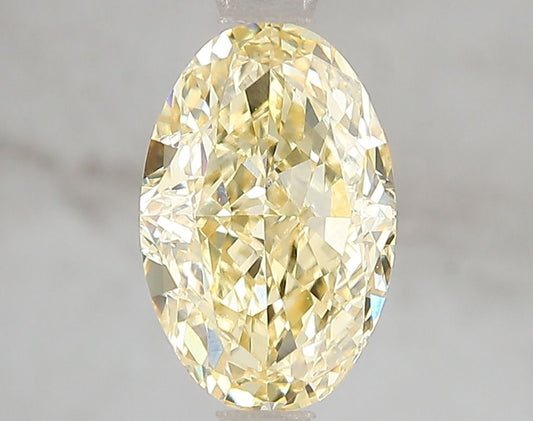Lab-Grown Oval Diamond - 2.59 Carats, Fancy Intense Yellow Color, VVS2 Clarity - Certified by IGI - Report Number: LG671493366