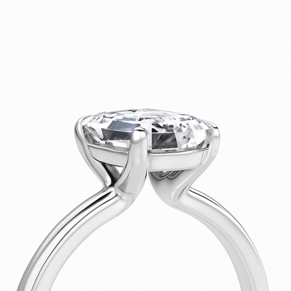 Im Labor gezüchteter Blue Heaven-Ring aus 925er Sterlingsilber (5 Karat)