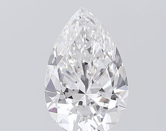 Lab-Grown Pear Diamond - 2.5 Carats, F Color, VVS2 Clarity - Certified by IGI - Report Number: LG689508330
