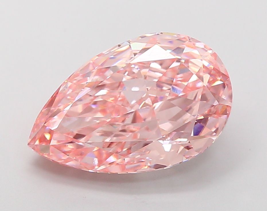 Lab-Grown Pear Diamond - 8.05 Carats, Fancy Intense Pink Color, VS1 Clarity - Certified by IGI - Report Number: LG683583365
