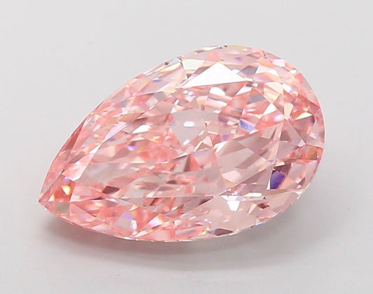Lab-Grown Pear Diamond - 8.05 Carats, Fancy Intense Pink Color, VS1 Clarity - Certified by IGI - Report Number: LG683583365