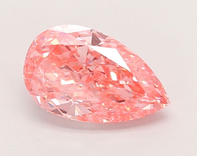 Lab-Grown Pear Diamond - 1.6 Carats, Fancy Vivid Pink Color, VVS2 Clarity - Certified by IGI - Report Number: LG651405984