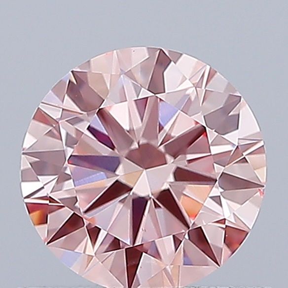 Lab-Grown Round Diamond - 0.69 Carats, Fancy Intense Pink Color, VS1 Clarity - Certified by IGI - Report Number: LG659409132