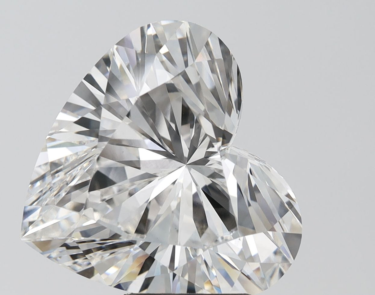 Lab-Grown Heart Diamond - 8.09 Carats, F Color, VS1 Clarity - Certified by IGI - Report Number: LG608375836