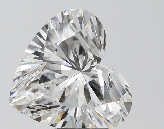 Lab-Grown Heart Diamond - 8.09 Carats, F Color, VS1 Clarity - Certified by IGI - Report Number: LG608375836