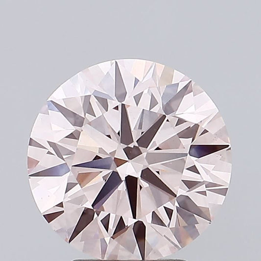 Lab-Grown Round Diamond - 3.98 Carats, Fancy Pink Color, VS1 Clarity - Certified by IGI - Report Number: LG659400679