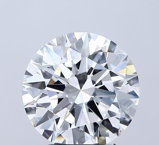 Lab-Grown Round Diamond - 3.5 Carats, E Color, VS1 Clarity - Certified by IGI - Report Number: LG689510876