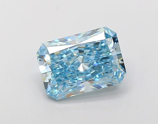Lab-Grown Radiant Diamond - 2.52 Carats, Fancy Vivid Blue Color, VS1 Clarity - Certified by IGI - Report Number: LG685586148