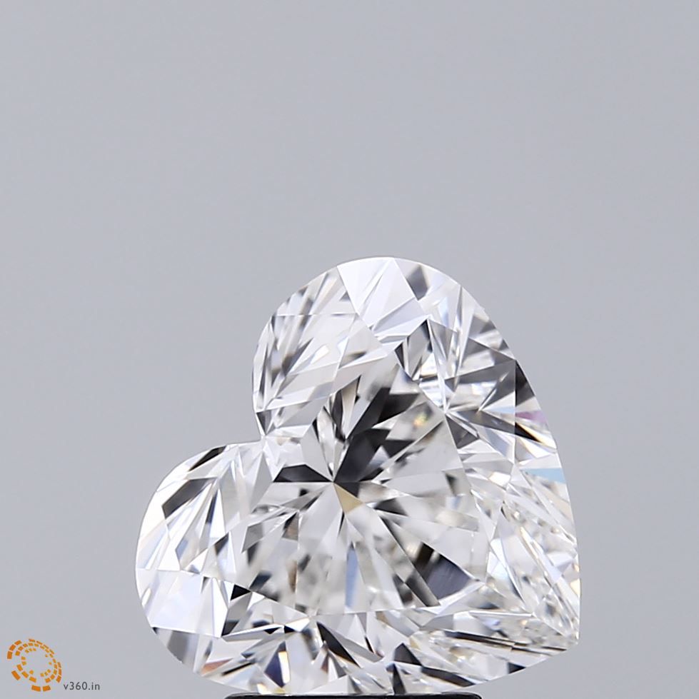 Lab-Grown Heart Diamond - 4.02 Carats, F Color, VVS2 Clarity - Certified by IGI - Report Number: LG673412824