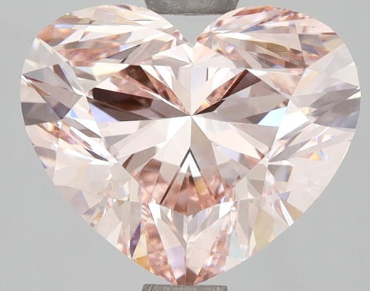 Lab-Grown Heart Diamond - 3.04 Carats, Fancy Intense Pink Color, VS1 Clarity - Certified by IGI - Report Number: LG645409506