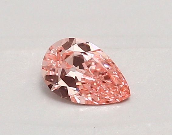 Lab-Grown Pear Diamond - 0.34 Carats, Fancy Vivid Pink Color, SI1 Clarity - Certified by IGI - Report Number: LG683527353
