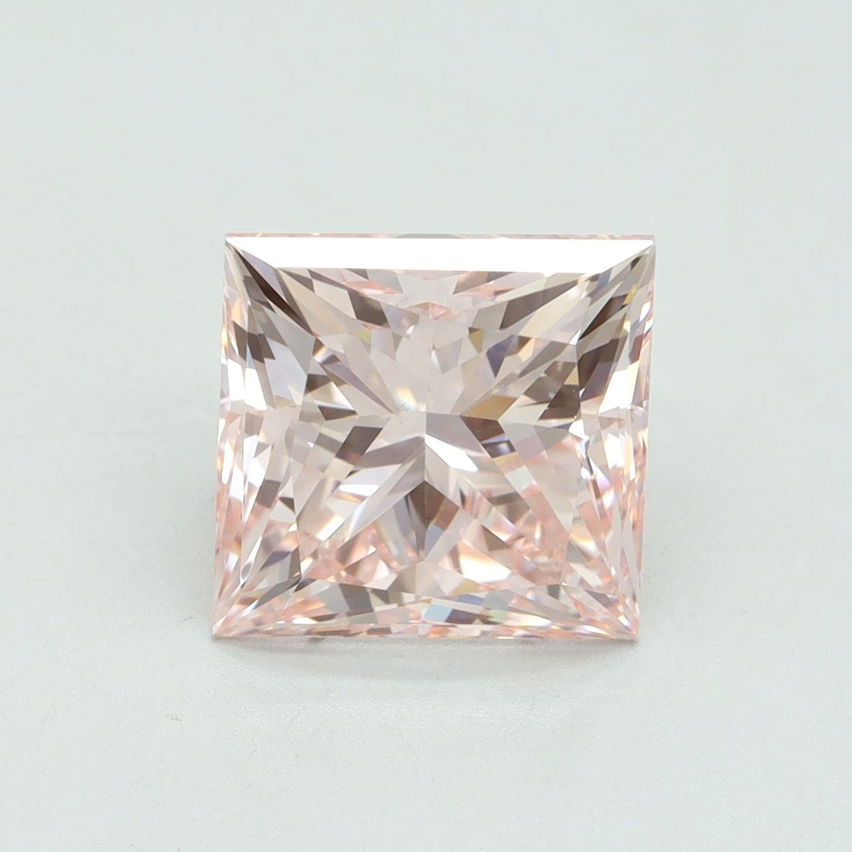 Lab-Grown Princess Diamond - 4.01 Carats, Fancy Intense Pink Color, VS1 Clarity - Certified by IGI - Report Number: LG557251965