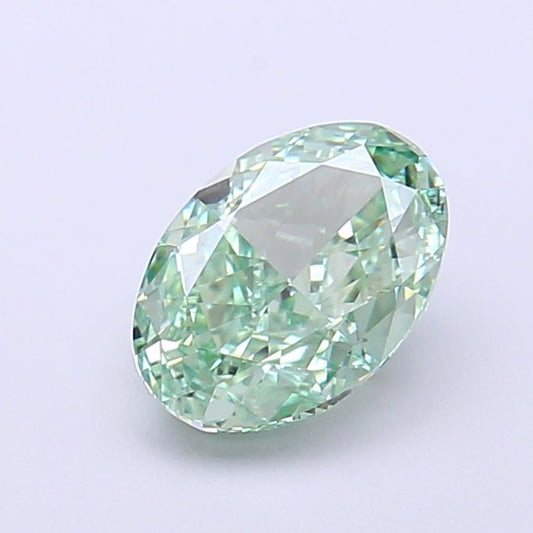 Oval 1.52ct Fancy Vivid Green VVS2 - Cut • IGI • LG792620064