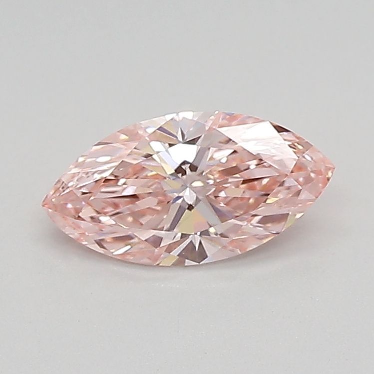 Lab-Grown Marquise Diamond - 0.55 Carats, Fancy Intense Pink Color, VS1 Clarity - Certified by IGI - Report Number: LG683527386