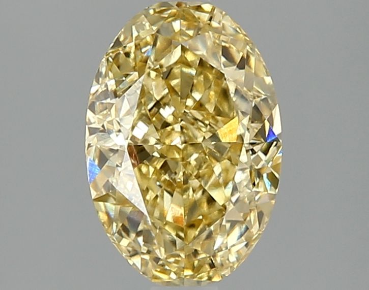 Lab-Grown Oval Diamond - 2.03 Carats, Fancy Vivid Yellow Color, VVS2 Clarity - Certified by IGI - Report Number: LG658479859