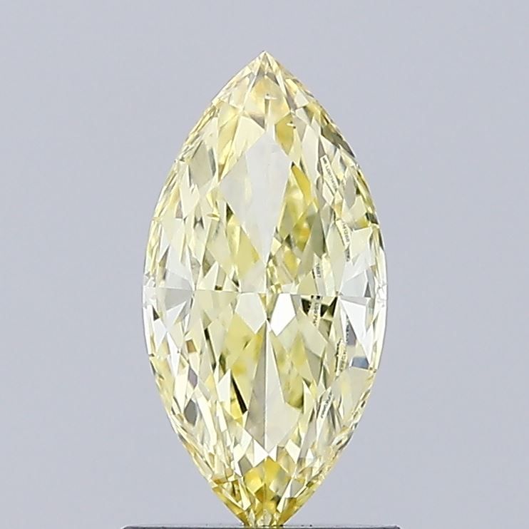 Lab-Grown Marquise Diamond - 1.0 Carats, Fancy Intense Yellow Color, VS2 Clarity - Certified by IGI - Report Number: LG671412887