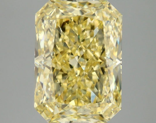 Lab-Grown Radiant Diamond - 5.01 Carats, Fancy Intense Yellow Color, VS2 Clarity - Certified by IGI - Report Number: LG681558799