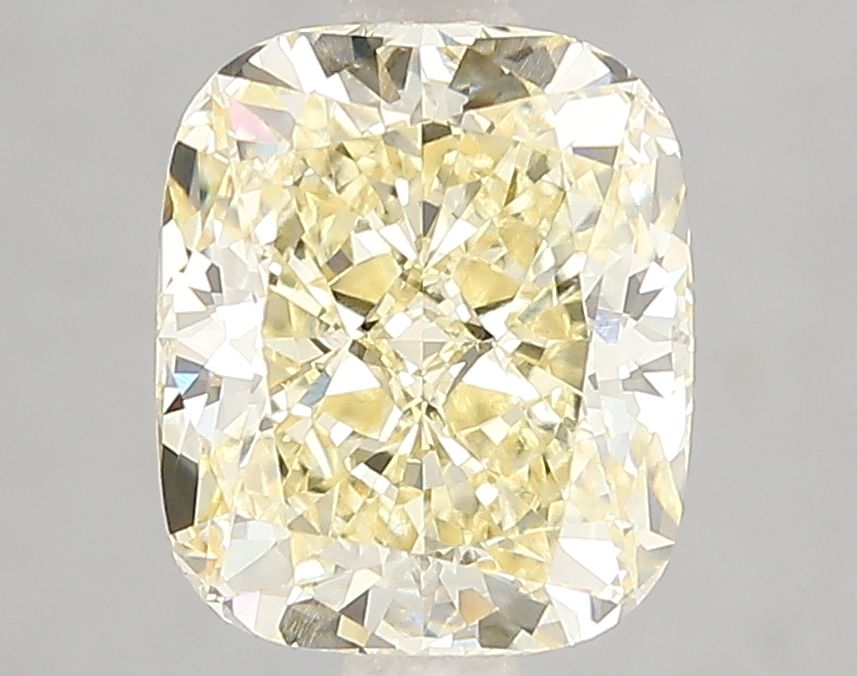 Lab-Grown Cushion Diamond - 3.05 Carats, Fancy Yellow Color, VVS2 Clarity - Certified by IGI - Report Number: LG660410515