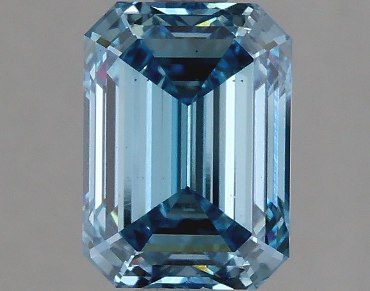 Lab-Grown Emerald Diamond - 2.03 Carats, Fancy Vivid Blue Color, VS2 Clarity - Certified by IGI - Report Number: LG626420548