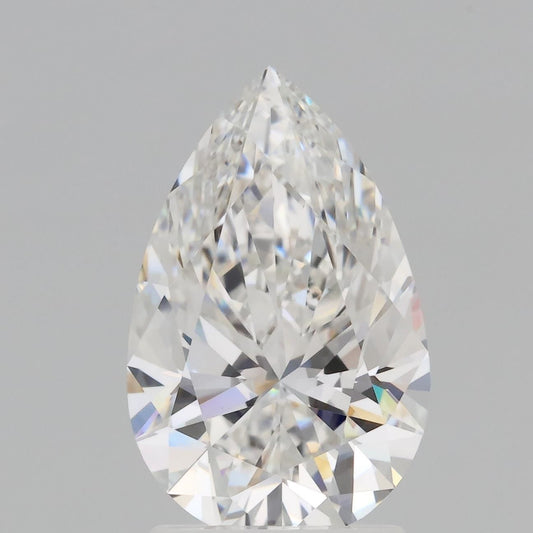 Lab-Grown Pear Diamond - 2.09 Carats, F Color, VVS2 Clarity - Certified by IGI - Report Number: LG685556572