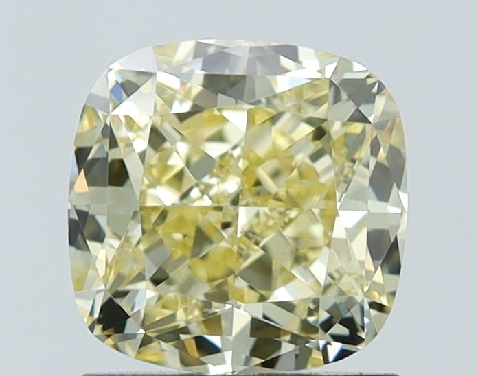 Lab-Grown Cushion Diamond - 1.49 Carats, Fancy Yellow Color, VS1 Clarity - Certified by IGI - Report Number: LG624426938