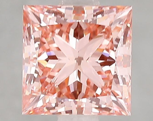 Lab-Grown Princess Diamond - 2.09 Carats, Fancy Vivid Pink Color, VVS2 Clarity - Certified by IGI - Report Number: LG656482019