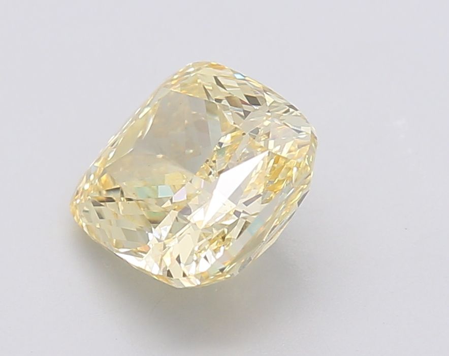 Lab-Grown Cushion Diamond - 2.56 Carats, Fancy Vivid Yellow Color, VS1 Clarity - Certified by IGI - Report Number: LG602390165