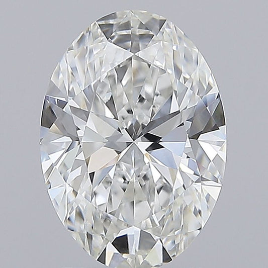 Lab-Grown Oval Diamond - 2.5 Carats, F Color, VVS2 Clarity - Certified by IGI - Report Number: LG696506095