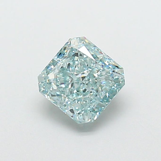 Square Radiant 2.6ct Fancy Vivid Blueish Green VVS2 - Cut • IGI • LG818640649