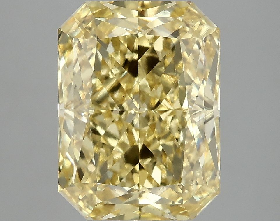 Lab-Grown Radiant Diamond - 5.04 Carats, Fancy Vivid Yellow Color, VS2 Clarity - Certified by IGI - Report Number: LG687565907
