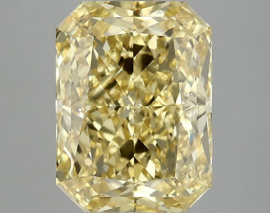Lab-Grown Radiant Diamond - 5.04 Carats, Fancy Vivid Yellow Color, VS2 Clarity - Certified by IGI - Report Number: LG687565907