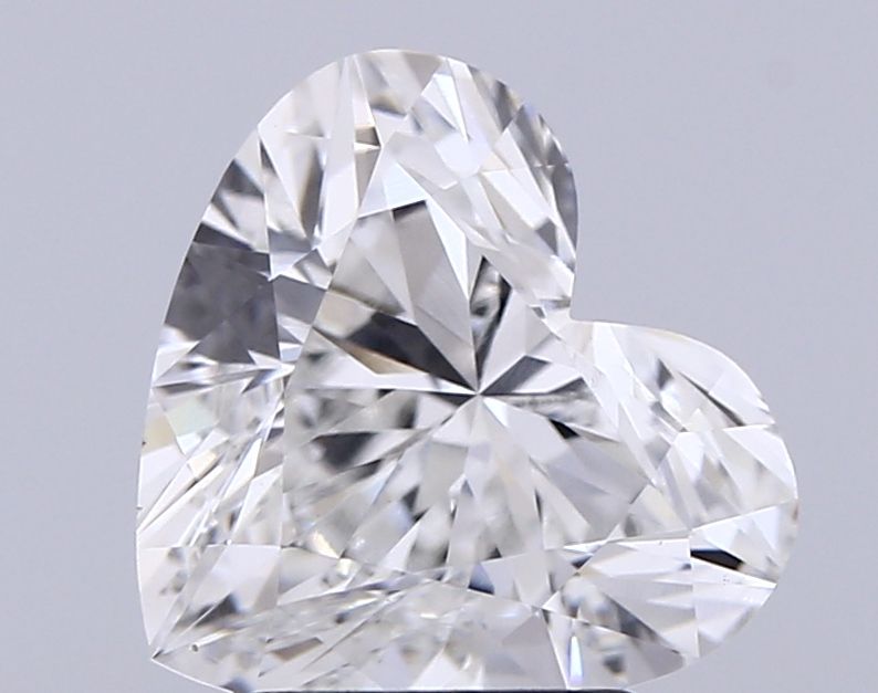 Lab-Grown Heart Diamond - 2.51 Carats, E Color, VVS2 Clarity - Certified by IGI - Report Number: LG645493392