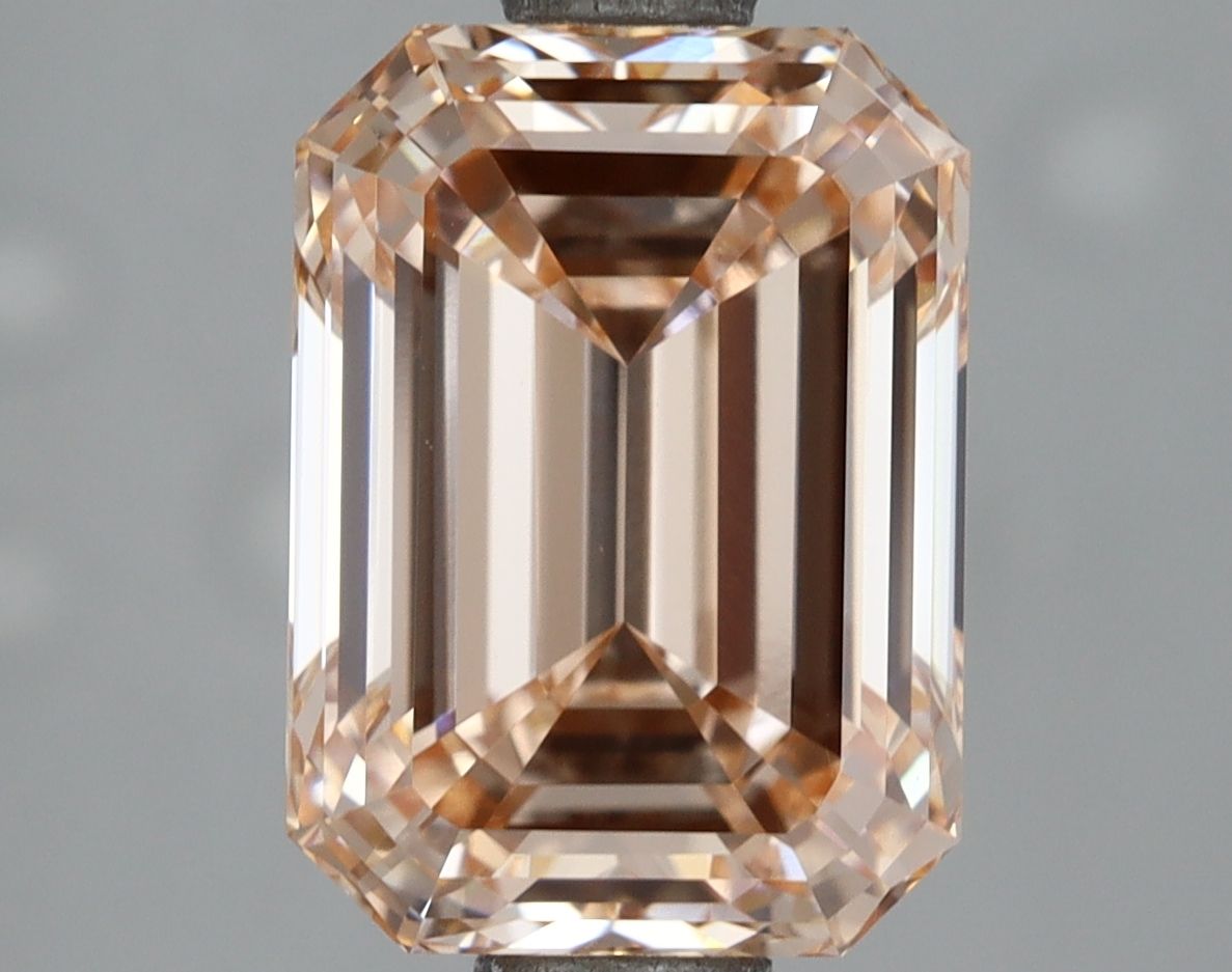 Lab-Grown Emerald Diamond - 3.01 Carats, Fancy Intense Pink Color, VVS2 Clarity - Certified by IGI - Report Number: LG691553445