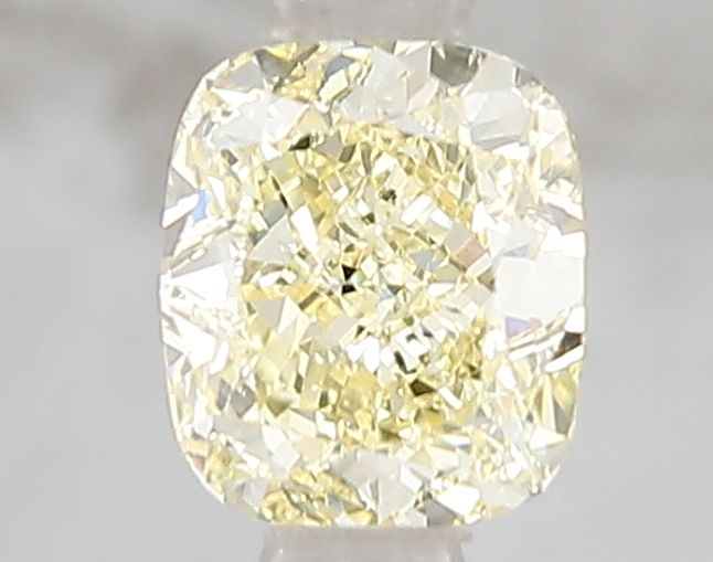 Lab-Grown Cushion Diamond - 1.01 Carats, Fancy Yellow Color, VS1 Clarity - Certified by IGI - Report Number: LG671494870