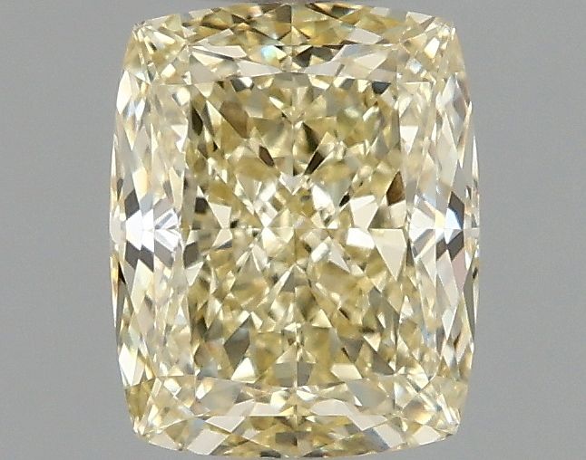 Lab-Grown Cushion Diamond - 1.04 Carats, Fancy Yellow Color, VS1 Clarity - Certified by IGI - Report Number: LG681558741