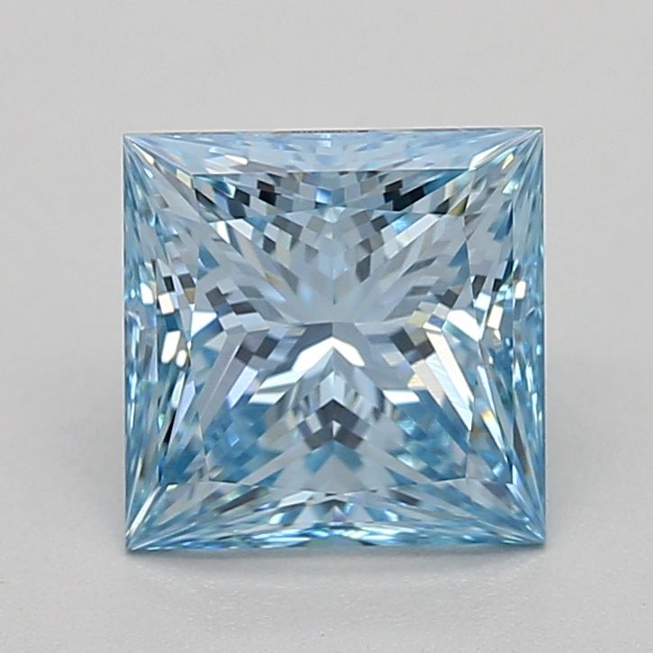 Lab-Grown Princess Diamond - 0.94 Carats, Fancy Vivid Blue Color, VS1 Clarity - Certified by IGI - Report Number: LG626423436