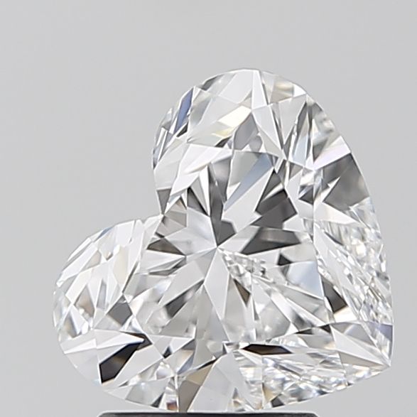 Lab-Grown Heart Diamond - 2.5 Carats, D Color, VVS2 Clarity - Certified by IGI - Report Number: LG662464602