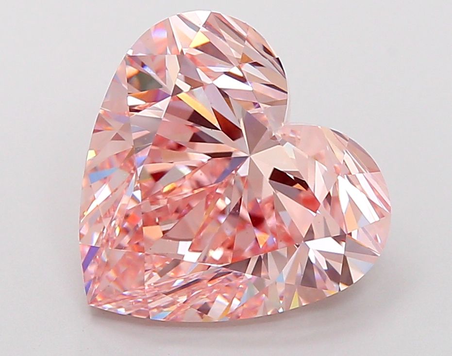 Lab-Grown Heart Diamond - 7.0 Carats, Fancy Intense Pink Color, VS1 Clarity - Certified by IGI - Report Number: LG660446911