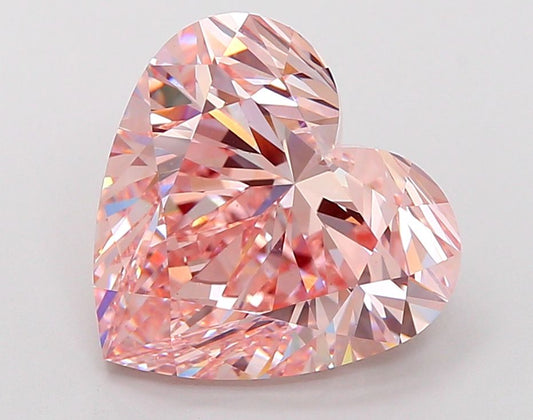 Lab-Grown Heart Diamond - 7.0 Carats, Fancy Intense Pink Color, VS1 Clarity - Certified by IGI - Report Number: LG660446911