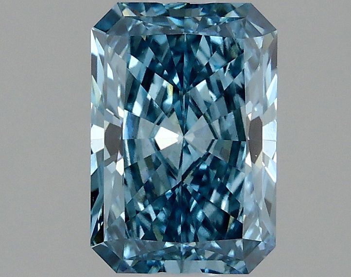 Lab-Grown Radiant Diamond - 1.48 Carats, Fancy Vivid Blue Color, VS2 Clarity - Certified by IGI - Report Number: LG635469946