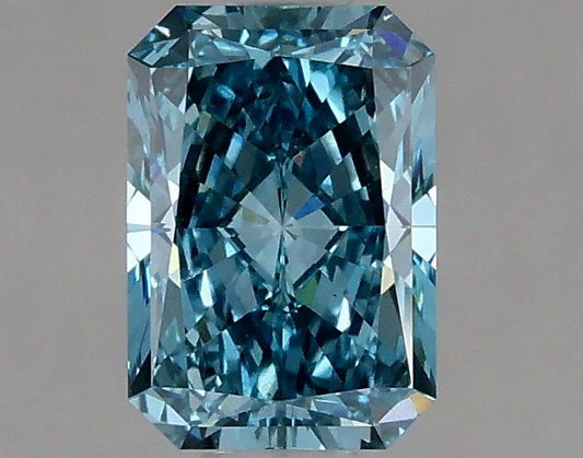 Lab-Grown Radiant Diamond - 1.04 Carats, Fancy Vivid Blue Color, VS2 Clarity - Certified by IGI - Report Number: LG633423944
