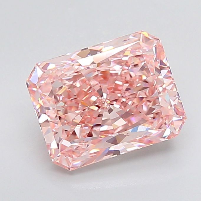 Lab-Grown Radiant Diamond - 5.1 Carats, Fancy Vivid Pink Color, VVS2 Clarity - Certified by IGI - Report Number: LG642450142
