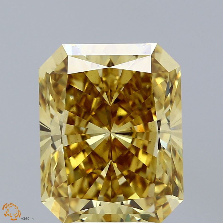 Lab-Grown Radiant Diamond - 6.59 Carats, Fancy Vivid Yellow Color, VS2 Clarity - Certified by IGI - Report Number: LG660445836