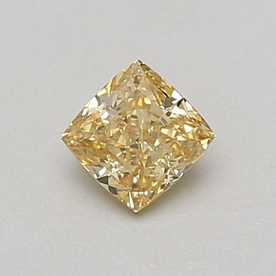 Lab-Grown Cushion Diamond - 0.54 Carats, Fancy Vivid Yellow Color, VVS2 Clarity - Certified by IGI - Report Number: LG677504137