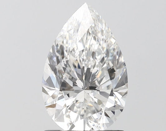 Lab-Grown Pear Diamond - 2.0 Carats, E Color, VS2 Clarity - Certified by IGI - Report Number: LG689554109