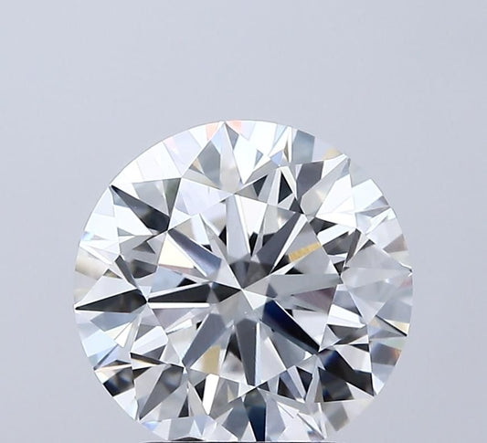 Lab-Grown Round Diamond - 3.01 Carats, F Color, VVS2 Clarity - Certified by IGI - Report Number: LG692538974