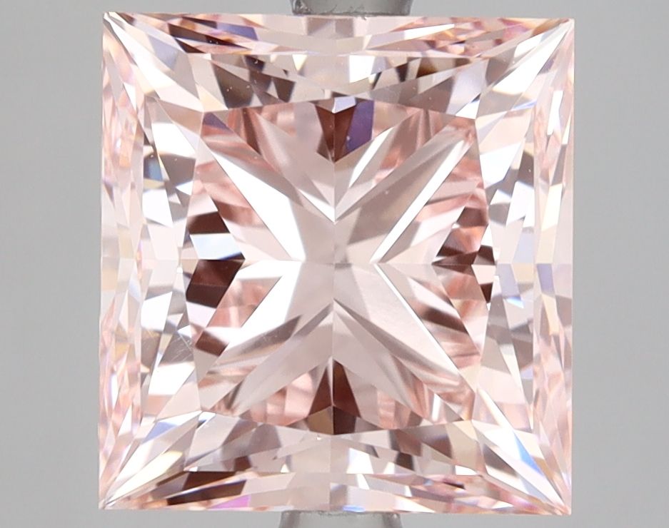 Lab-Grown Princess Diamond - 5.07 Carats, Fancy Intense Pink Color, VVS2 Clarity - Certified by IGI - Report Number: 629481094